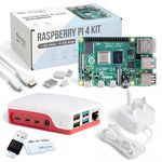 db-tronic Raspberry Pi 4 4GB Starter Kit | 64GB White Edition | 15W Power Supply | Case with 4x Heatsinks | 4K Micro HDMI Cable | Ideal for Smart Home, Retro Gaming & Home Assistant