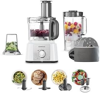 Kenwood MultiPro Express Food Processor FDP65.740WH, Includes 1.5L Blender Bowl and 3L Food Mixer Bowl, Multi Mill, 2 Speeds Plus Pulse Function, 1000W, White