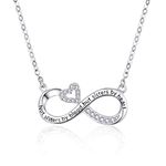 praymos Best Friend Necklace 925 Sterling Silver Friendship Necklace Infinity Necklace for Women Sister Necklace BFF