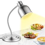 YJINGRUI Free Standing Food Warming Lamp 250W Silver Buffet Food Heating Lamp with Hose Stretchable up to 70cm for Buffet Kitchen Restaurant (Single Bulb)