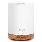 ASAKUKI 300ml Essential Oil Diffuser, Ultrasonic Aromatherapy Scented Diffuser Humidifier for Bedroom,Baby Room,Spa with 7 LED Color Lights and Auto Shut-Off, BPA-Free- Yellow Wood Grain