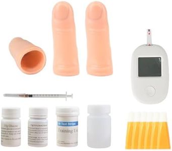 Blood Glucose Test Trainer Kit, Simulated Finger Prick Blood Collection Practice Kit for Medical Training