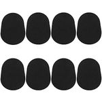 8Pcs Mouthpiece Cushions Alto Tenor Saxophone & Clarinet Mouthpiece Patches Oval Rubber Mouthpiece Patches Pads, Black