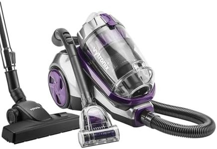 VYTRONIX PET01 Animal Bagless Cylinder Vacuum Cleaner, 800w High Power Motor for Pets, 3 Litre Capacity, 6m Power Cord, 4 stage HEPA filter for Dust, Dirt and Allergens, Turbo tool for Pet Hair