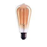 CROWN LED Edison Light Bulb E27 Socket | Dimmable, 4 W, 2000 K Warm White, 230 V, EL10 | Antique Filament Lighting in Retro Vintage Industrial Look | EU Energy Class: G