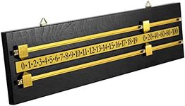 Shuffleboard Mounted Scoreboard,Wood Score Keeper,Snooker Scoreboard Billiards Score Keeper Tabletop Games Club Accessories Home Supplies (Black)