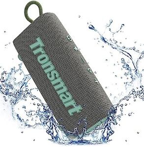Tronsmart Trip Portable Bluetooth Speaker, IPX7 Waterproof Speaker, Wireless Bluetooth 5.3, 20H Playtime, Built-in Mic(Grey)