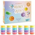 THE TWIDDLERS - 24 Colourful Bouncing Slime Putty Tubs, Perfect Slime Party Bag Fillers for Kids, Bouncy Party Bag Slime Pots Fidget Toys Multipack for Boys & Girls