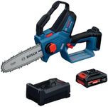 BOSCH GKE18V-20N14X 18V Cordless Pruning Saw Chainsaw, 8-Inch Bar for Limbing, High-Speed Brushless Motor, Advanced Safety Features for Yard Work (Includes: 4.0Ah Battery and Charger)