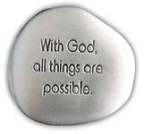 CA Gift SS130 with God All is Possible Soothing Stone, 1-1/2"