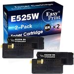 EASYPRINT (2-Black Pack) Compatible Toner Cartridges Replacement for Dell E525W E525 (CT202253) Used for Color Laser Printer for 593-BBJX 593-BBJU 593-BBJV 593-BBJW