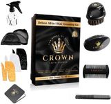 11-in-1 Deluxe Wave Hair Care Set - 3 Durags, Wave Brush, Bristle Beard Brush, Wave Comb, Spray Bottle, 2 Stocking Caps, Mirror for Men