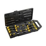 Stanley 2-65-005 PH"Cushion Grip" Screwdriver, Multi-Colour, Set of 10 Piece