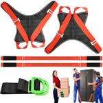 Anti-Slip Moving Straps, Adjustable Two-Person Shoulder Moving Lifting Straps with 1-Person Lifting Straps, Heavy Duty up to 800 lbs for Harness Moving Furniture & Appliances