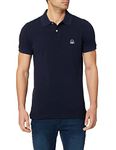 United Colors of Benetton Men's Polo Shirt M/M 3089j3178, Dark Blue 016, XS