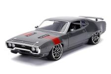 Jada 1972 Plymouth GTX 440 Metallic Gray with Red Stripe Bigtime Muscle 1/24 Diecast Model Car