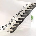 StickMe 'Happy Music Band - Doodle - Set of 10 Stair Wall Stickers' -SM555 (Multi Colour, Vinyl - 120cm X 60 cm)