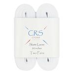 CRS Cross Figure Skate Laces - 2 Pair Skate Lace for Ice Skating, White, 146 inch