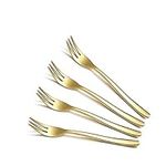 Gold Dessert Forks 4 Pieces, Homque