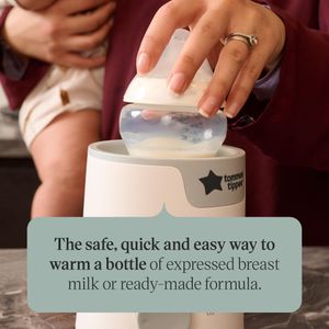 Tommee Tippee Easiwarm Bottle Warmer – Fast Heating, White, Auto Timer
