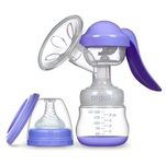 ARDAKI Breast Pump for Feeding Mothers, 3 Level Suction Adjustment, Flexible Silicone Massage Cushion & Ergonomic Handle for Easy & Painless Breast Milk Expression, Manual Breast Pump, BPA Free
