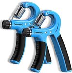 K-MART 2 Pack Hand Grip Strengthener Adjustable 5-60 kg - hand exerciser grip strengthener with Stainless Steel Spring for Muscle Building and Injury Recovery for Athletes