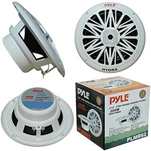 Pyle PLMR62 Couple Haut parleurs Haut-parleurs 2 Voies Blanches 6,5" 16,50 cm 165 mm diamètre intérieur étanche extérieur Piscine Bateau canot hôtel pub Bar 200 Watts rms 400 Watts Max par Couple