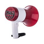 Boosty® 75 Watts Handheld Megaphone with Recorder USB and Memory Card Input for Announcing; Talk; Record; Play; Siren; Music with Battery and Charger (2Pc)