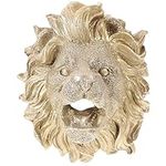 GANAZONO Lion Wall Hanging Head Spray Water Fountain Head Sculpture Golden Spray Nozzle Outdoor Watering Decoration Accessories