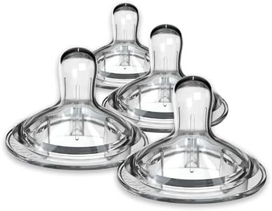 Nanobebe Nipples Baby Bottle Nipples, Silicone Nipple, Triple Vented, Ready to Use, 4 Pack, Slow Flow