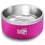 Black Rhino The Dura-Bowl (42 Oz) Double Insulated Stainless Steel Food & Water Dog Bowls for Small, Medium, Large Dogs | Non Slip |