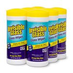 Invisible Glass 90160-6PK Glass Cleaning Wipes, Pre-Moistened, Streak-Free and Lint-Free, Safe for Windows, Mirrors, Windshields, and Tinted Glass, 40 Count (Pack of 6)