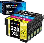 E-Z Ink (TM Remanufactured Ink Cartridge Replacement for Epson 220 XL 220XL T220XL to use with WF-2760 WF-2750 WF-2630 WF-2650 WF-2660 XP-320 XP-420 XP-424(2 Black, 1 Cyan, 1 Magenta, 1 Yellow) 5 Pack