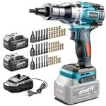 blayram Cordless Rivet Nut Gun Compatible with Makita 18V Battery, Brushless Electric Rivet Nut Tool with 2 * 4.0Ah, 3 Sizes Rivet Nuts(M6, M8, M10), Auto & Manual Rivet for Auto Repair, Metal working