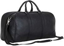Ben Sherman Unisex-Adult 20" Vegan Leather Carry-On Duffel Bag Weekender Travel Duffle for Men Or Women, Black