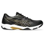 ASICS Men's Gel-Rocket 11 2E Volleyball Shoes, 8, Black/Pure Gold