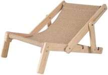 TOTOSHASHA Cat Sisal Chair, Cat Lounger, Four Heights Can be Adjusted, Cat Scratcher, Cat Hammock, Cozy Cat Lounger with Sisal mat, Suitable for Small and Medium Cats (Jute mat)