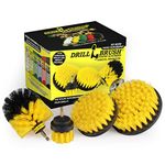 Drillbrush 4 Piece Nylon Power Brush Tile and Grout Bathroom Cleaning Scrub Brush Kit Drill Brush Power Scrubber Brush Set Power Scrubber Drill Brush KitPower Brush Drill Attachment