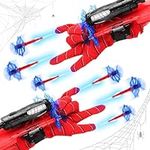 Esteopt Launcher Gloves for Spider-Man,Hero Launcher Wrist Toy Set,Children's Plastic Cosplay Glove,Spider Web Shooters for Kids (2 Sets)