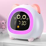OK to Wake Clock for Kids, Kids Alarm Clock with Sleep Training Night Light Dual Alarm Auto Off Timer Stay in Bed for Kids and Toddlers