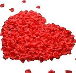 JUPOZOP 1000 PCS Artificial Fake Rose Petals for Wedding, Flower Petals, Romantic Night for Her/Him Set, Engagement, Flower Decorations, Event, Party, in Bulk（Red Rose Petals）