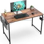 40 inch Computer Desk with Non-Woven Storage Bag, Office Work Desk for Small Spaces, Writing Study, Industry Modern Table for Bedroom, Home, Office