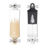 MINORITY Downhill Maple Longboard Skateboard | 40-inch Drop Trough Deck | Made for Cruising Ride (Nature)