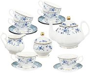 fanquare 21 Pieces Porcelain Tea Se