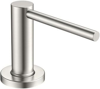 FORIOUS Soap Dispenser for Kitchen Sink, Stainless Steel Liquid Dish Soap Dispenser Pump with Top Refill 17oz Soap Bottle, Brushed Nickel Built in Sink Lotion Dispenser for Kitchen Countertop