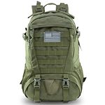 Jueachy Tactical Backpack for Men Hiking Day Pack Molle Military Rucksack Waterproof 30L EDC Bag with USA Flag Patch