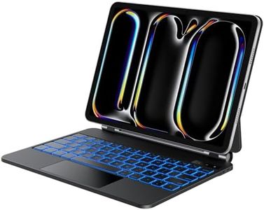 OMOTON For iPad Pro 11 inch Magnetic Keyboard Case (M4, 2024), Bluetooth Wireless Magic Keyboard with Multi-Touch Trackpad, 7 Lights Backlit Keyboard Case for iPad pro 11 2024
