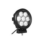 Lightronic 6 Inch Round LED Off Road Headlights, 70W Auxiliary Work Light, Thin-Size Style 6000K Nature White 8° Pencil Driving Spot Beam for High Speed Driving, IP69 Waterproof Rating, 1 Piece