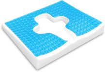Hapeisy Bed Sore Cushions for Butt, Breathe Freely Fiber Bedsore Pressure Relief Pillow, T Shaped Opening Triangular Slope Design, Anti Decubitus Cushion for Elderly, Bedridden, Disabled (Blue)