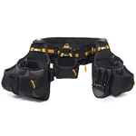 ToughBuilt - 4-piece Contractor Tool Belt Set - Heavy Duty, High Quality and Durable - 3 Cliptech® Pouches and padded Toolbelt - (TB-CT-101-4P)